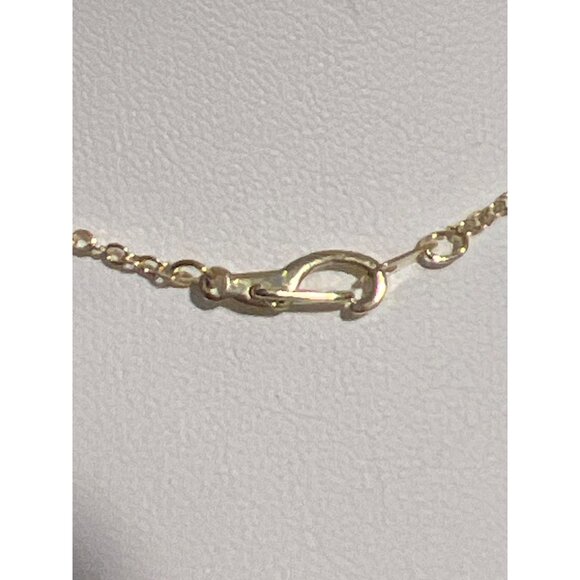 Vintage Swarovski Gold Tone Pendant Necklace Clear Black Crystals 18" Estate - Picture 4 of 4